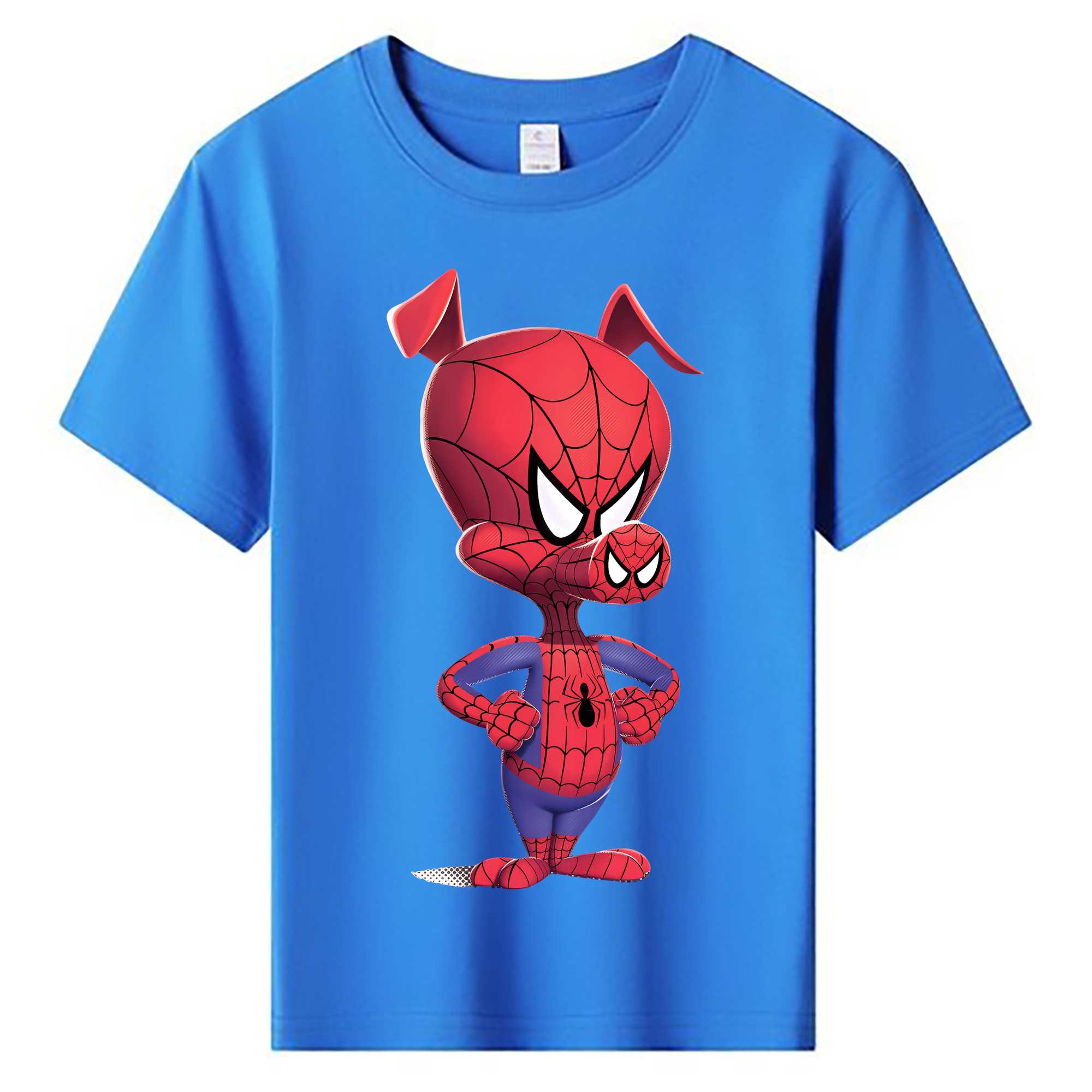 （画像用） Spider Man スパイダーマン 綿100％キッズTシャツ（フロントプリント）